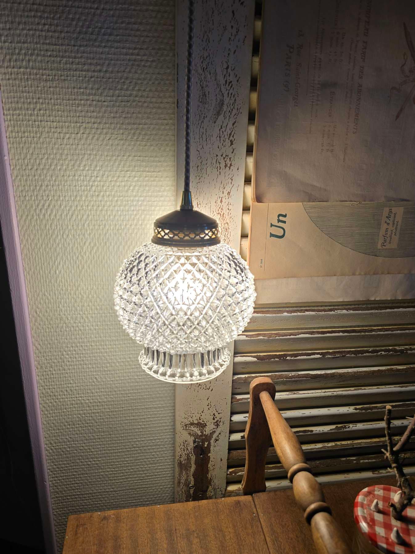 Suspension pour globe "hérisson"